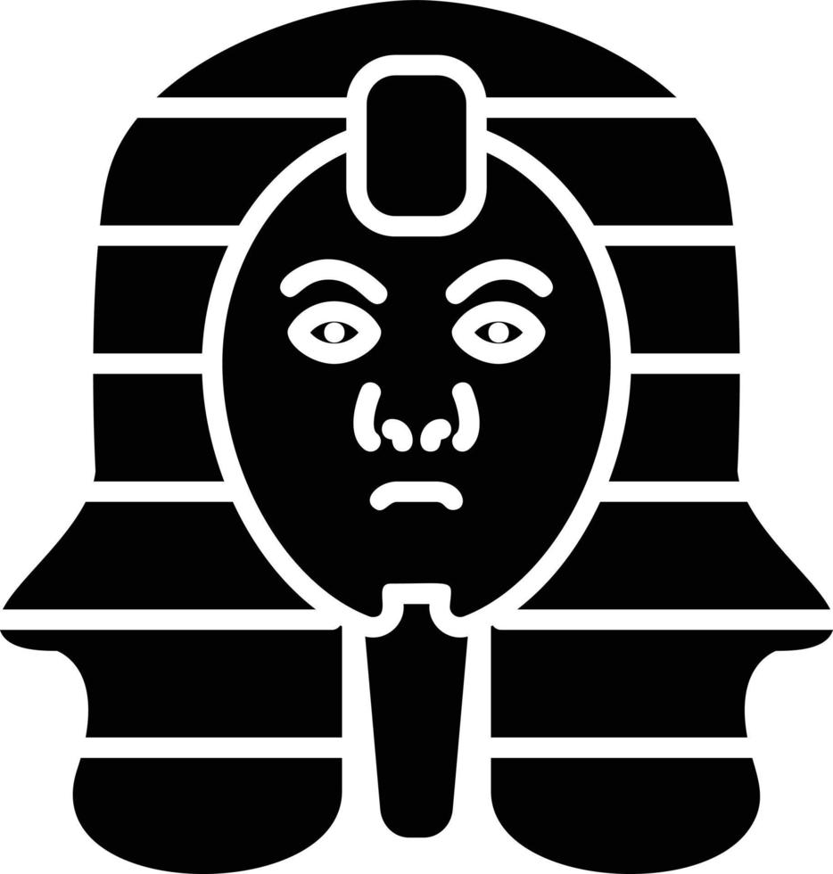 Pharaoh Glyph Icon vector