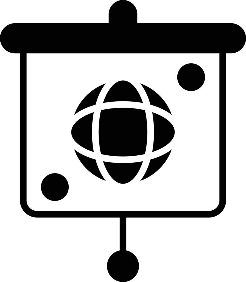 World Presentation Glyph Icon vector