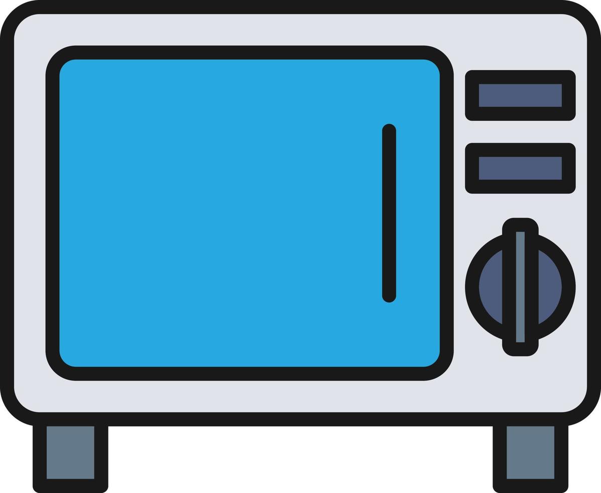 Oven Line Filled vector