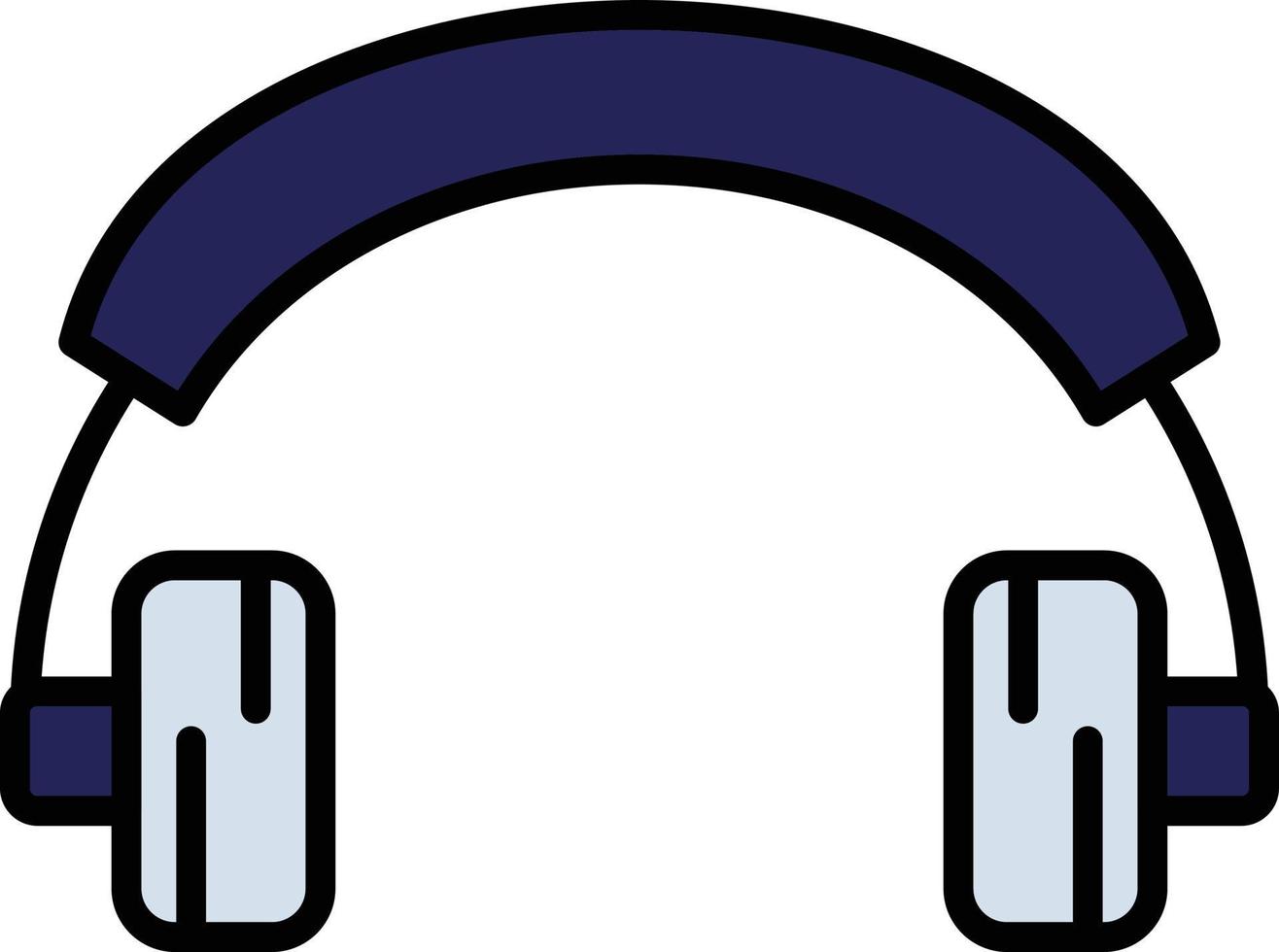 Headphone Glyph Icon vector