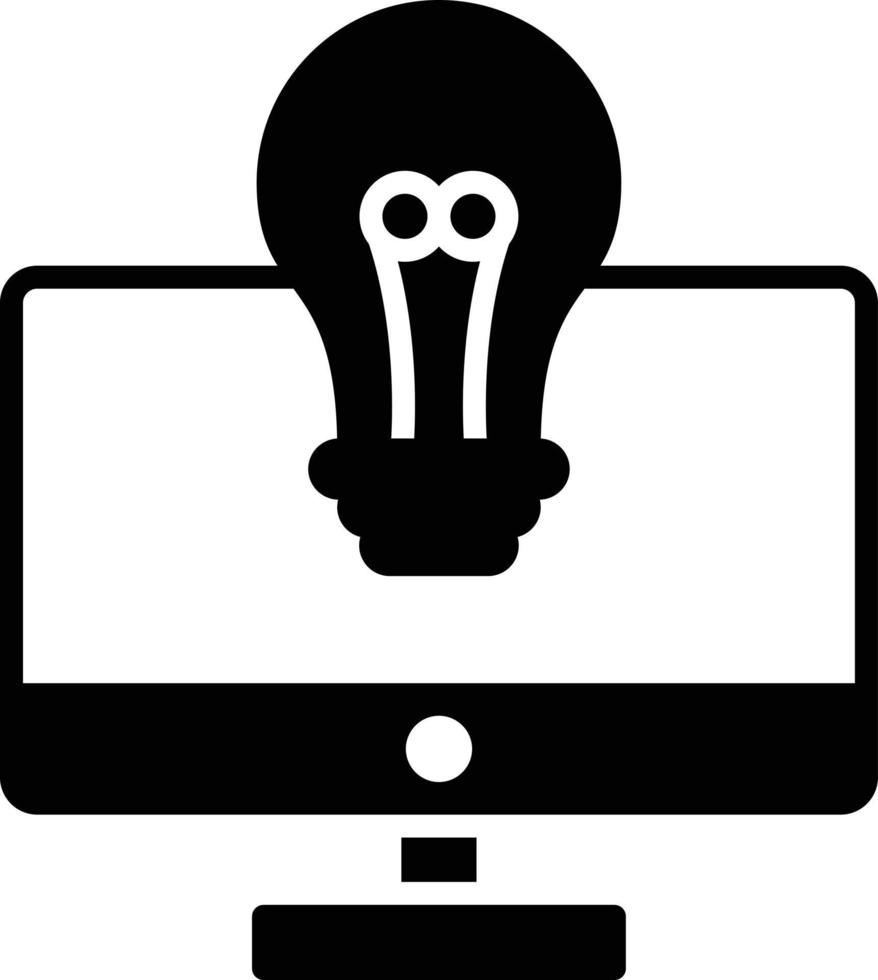 Monitor Glyph Icon vector
