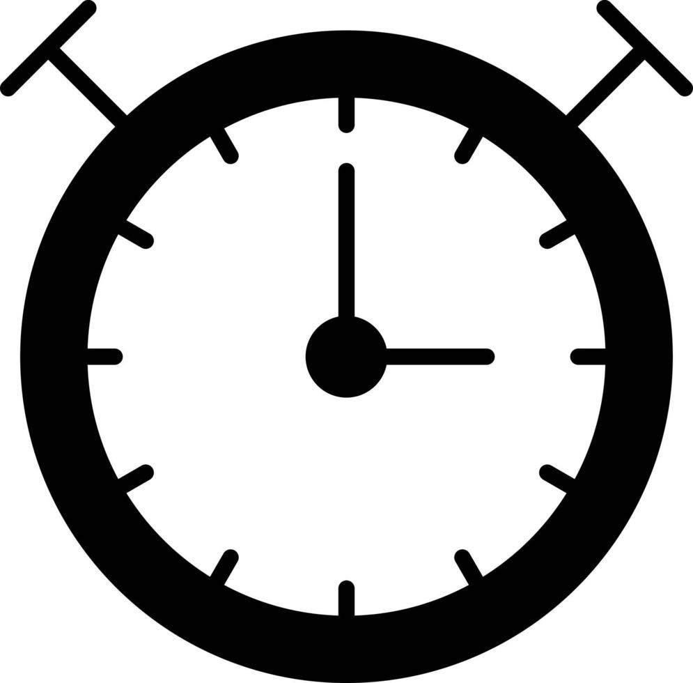 Clock Glyph Icon vector