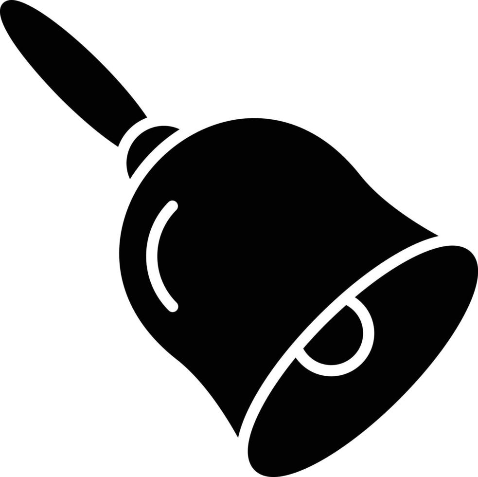 School Bell Glyph Icon vector