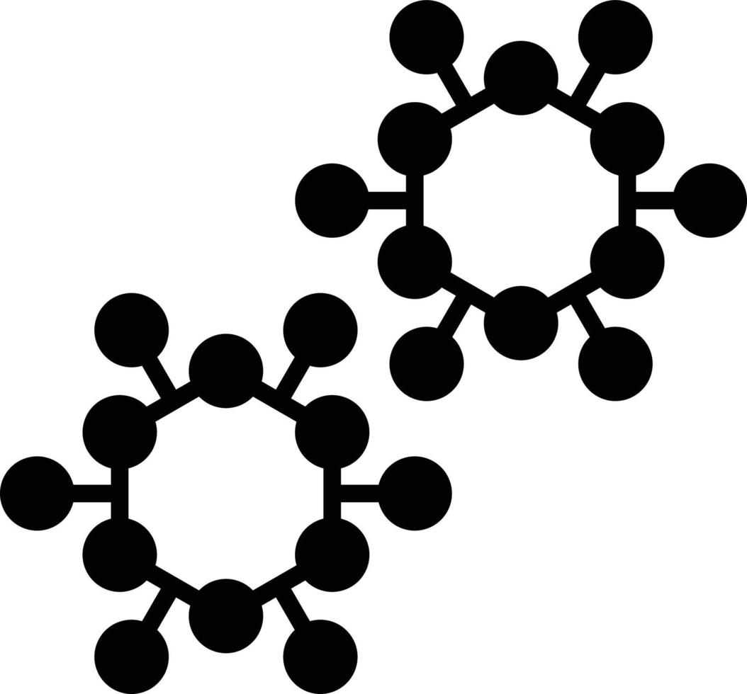 Molecule Structure Glyph Icon vector