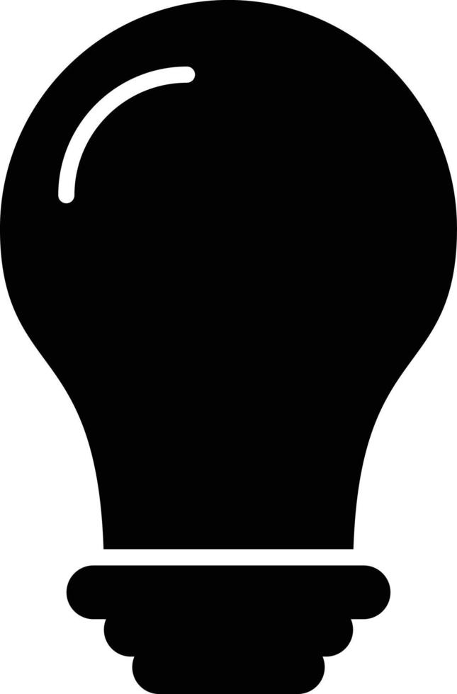 Bulb Glyph Icon vector