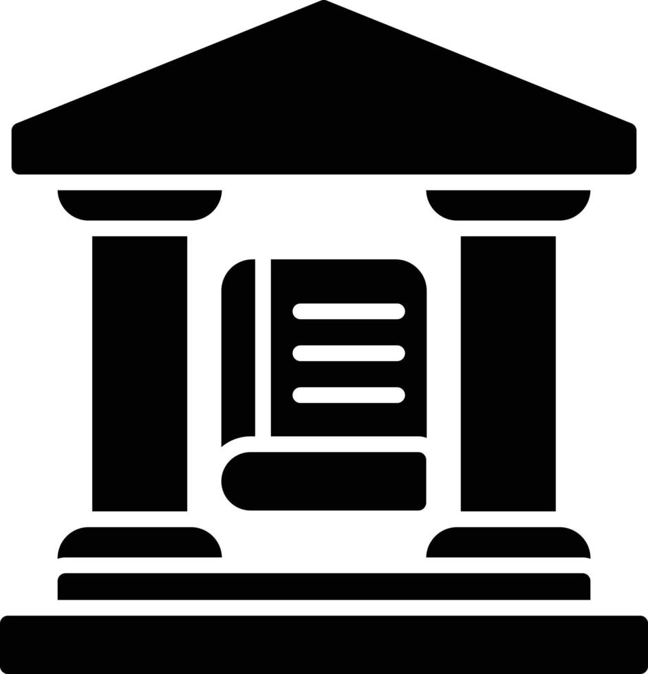 icono de glifo de biblioteca vector