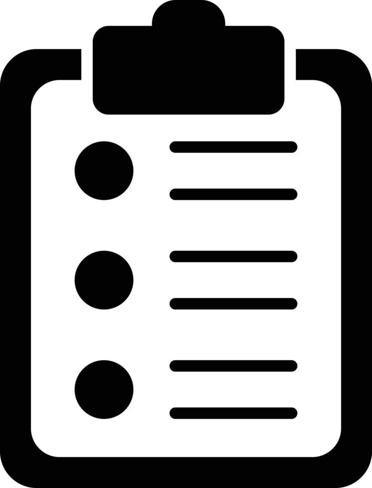 Clipboard Glyph Icon vector