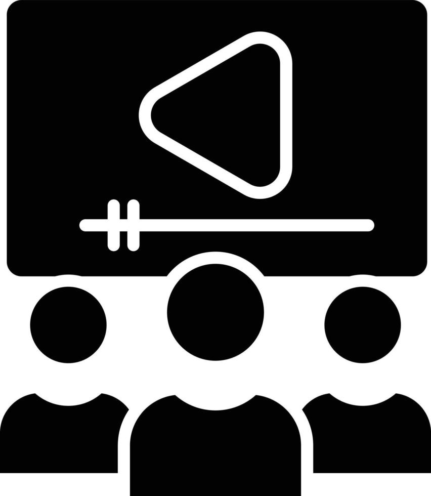 Webinar Glyph Icon vector