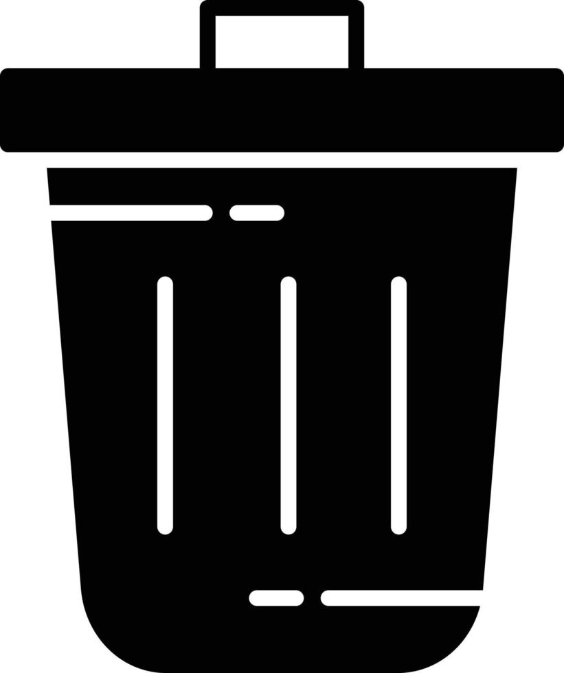 Trash Glyph Icon vector