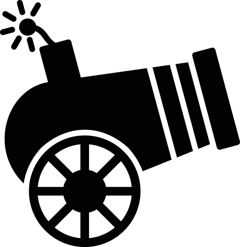 Cannon Glyph Icon vector