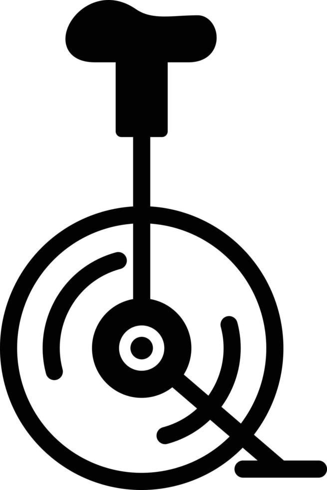 Unicycle Glyph Icon vector