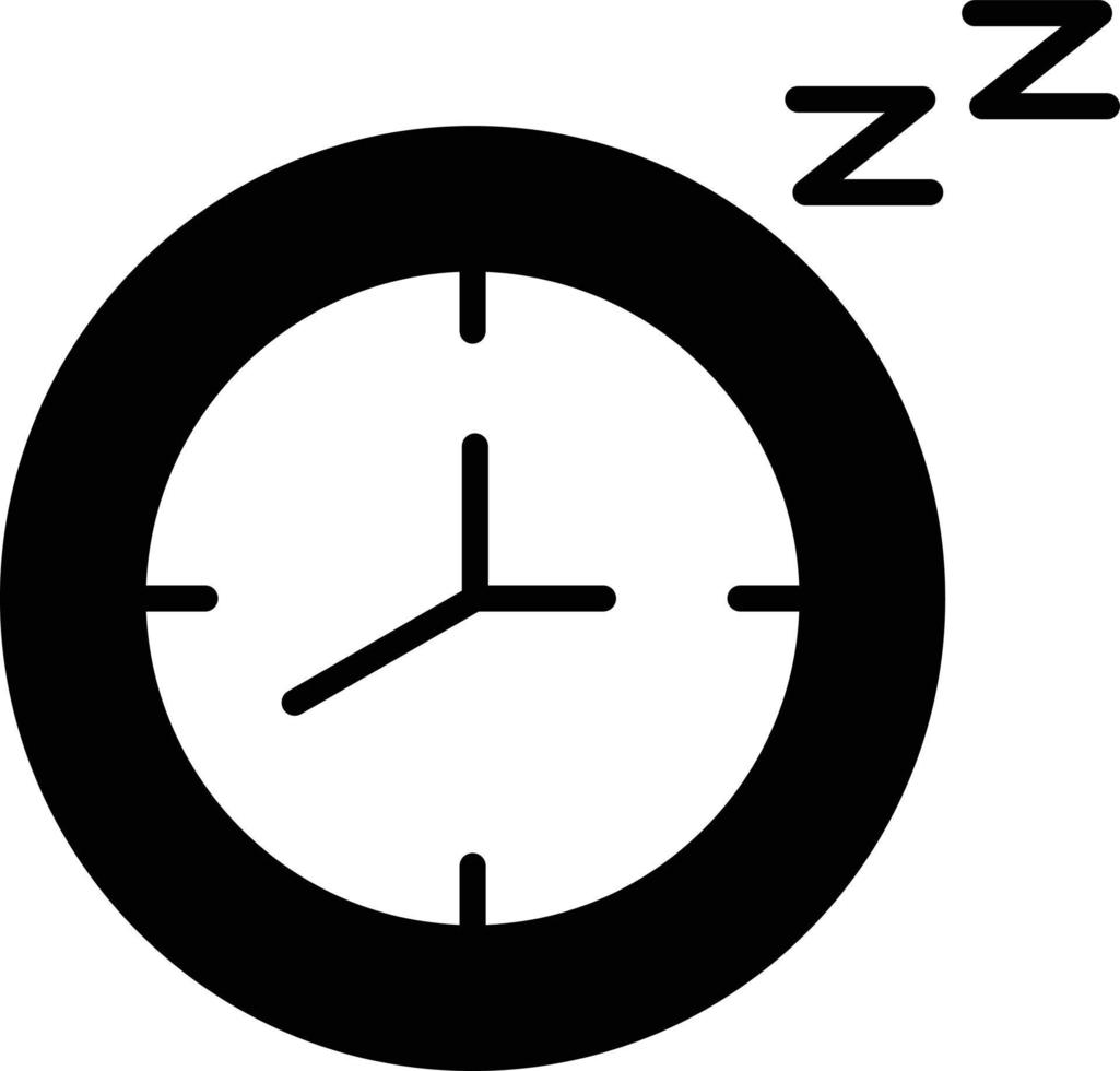 Sleep Time Glyph Icon vector