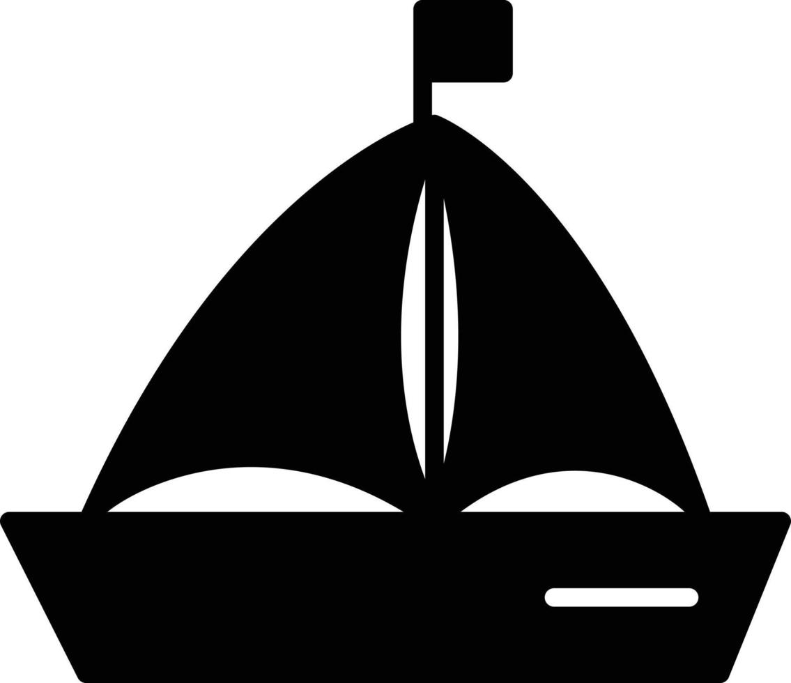 Boat Glyph Icon vector