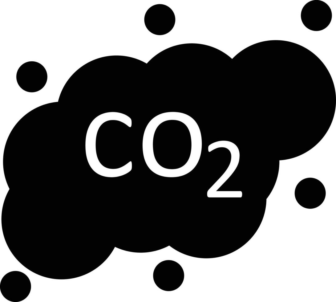 icono de glifo de co2 vector