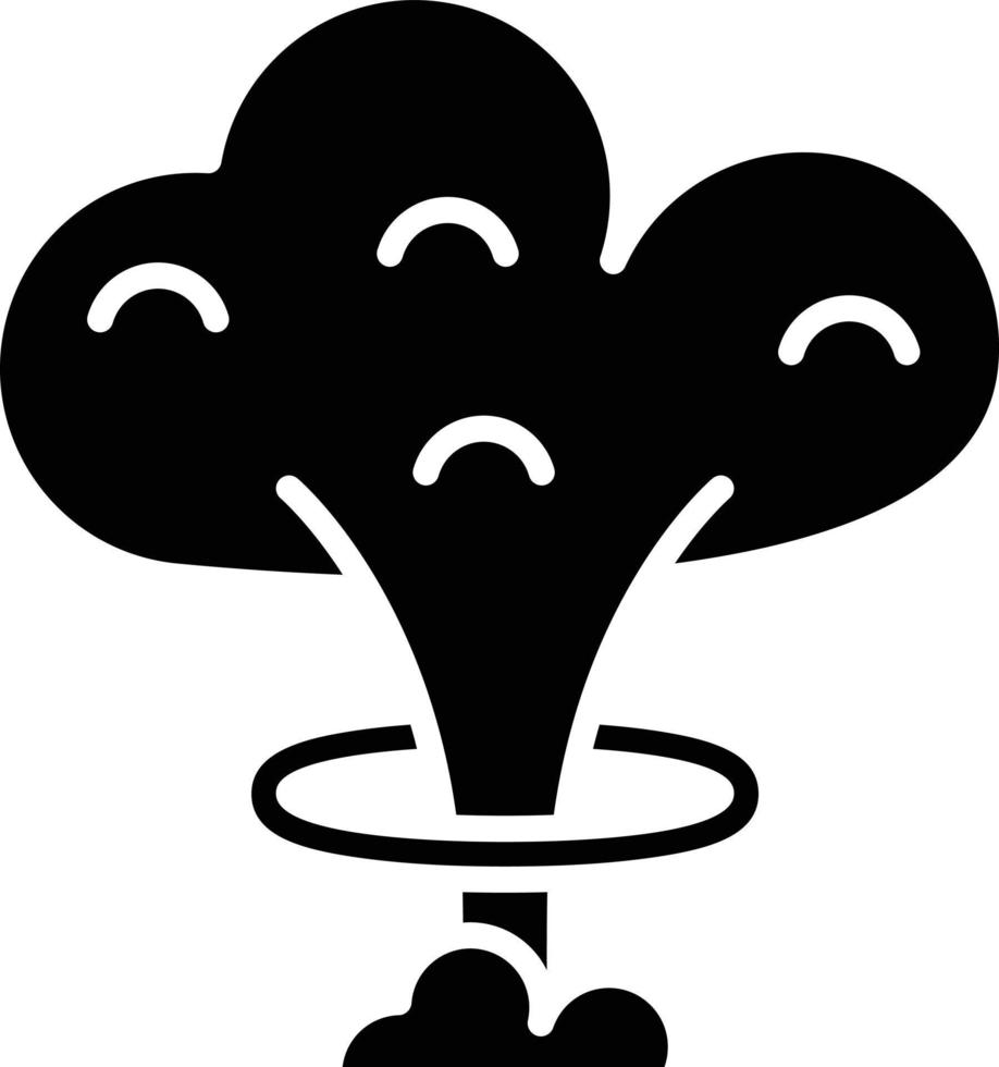 Nuclear Explosion Glyph Icon vector