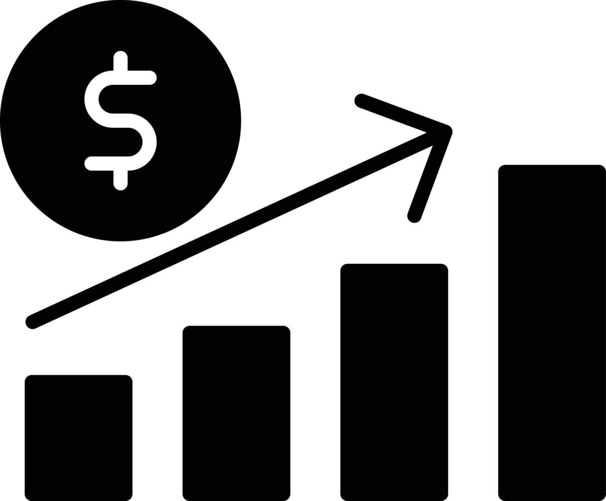 icono de glifo de crecimiento vector