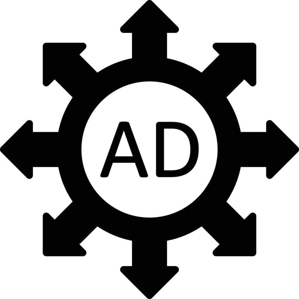 Advertising Submission Glyph Icon vector