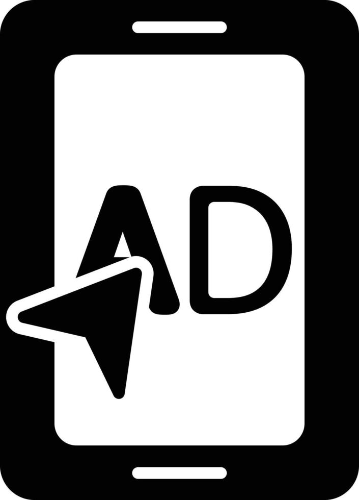 AD Glyph Icon vector