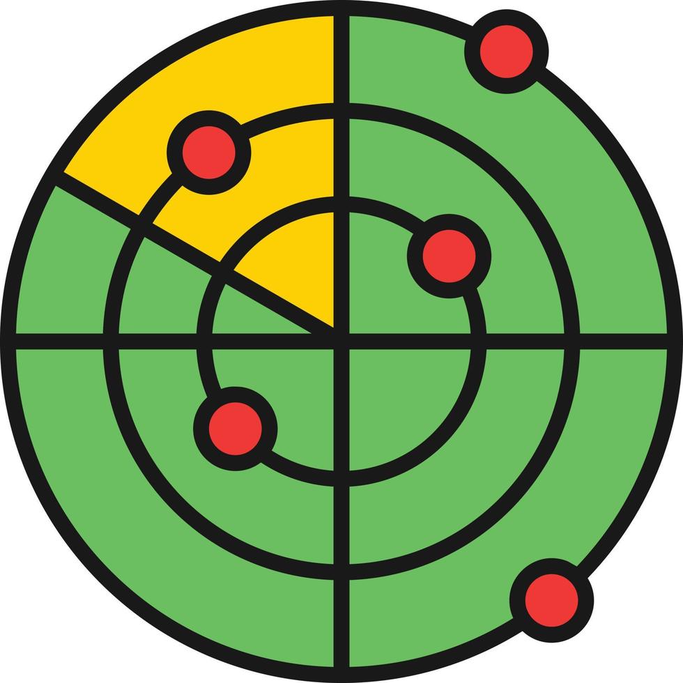 Radar Glyph Icon vector