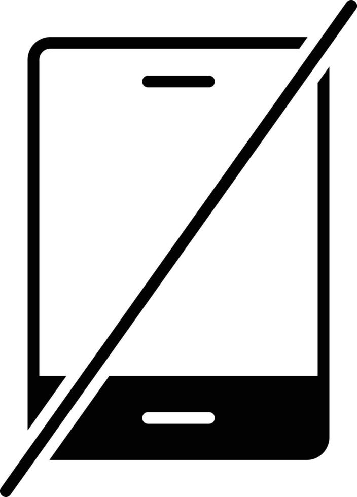 No Phone Glyph Icon vector