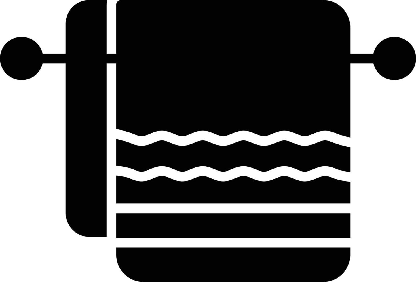 Towel Glyph Icon vector