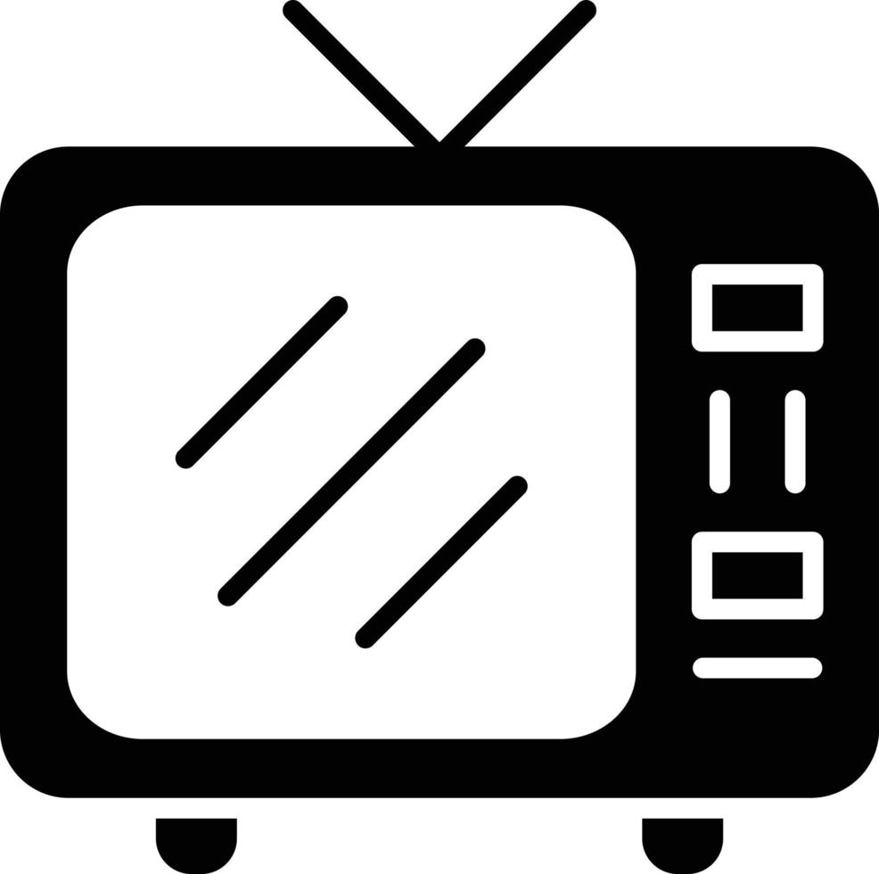 icono de glifo de televisión vector