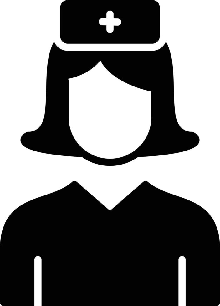 Nurse Glyph Icon vector