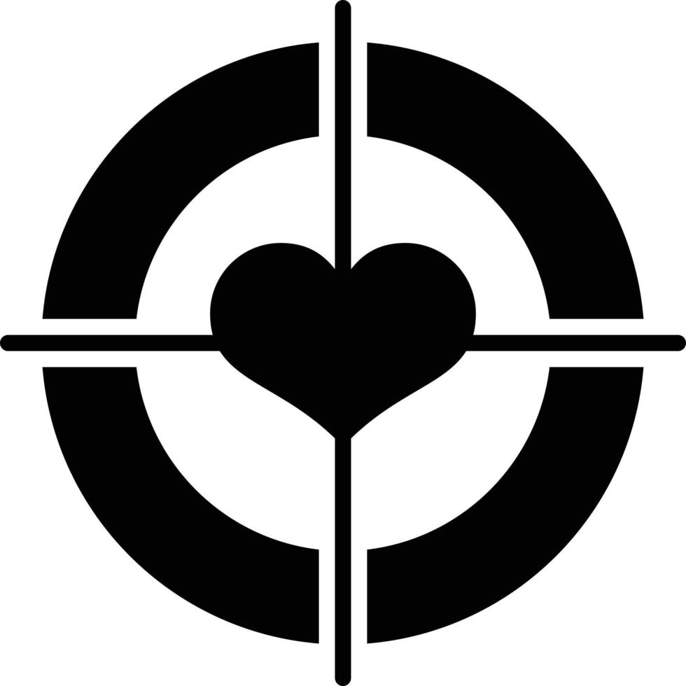 Target Glyph Icon vector