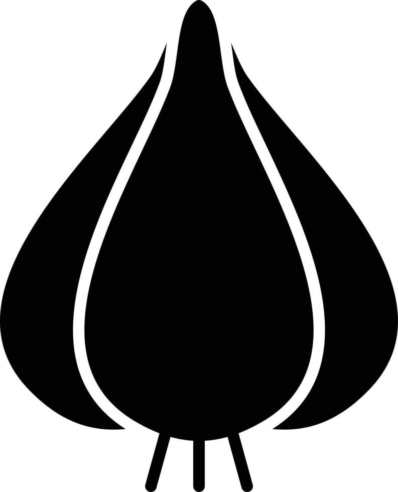Garlic Glyph Icon vector