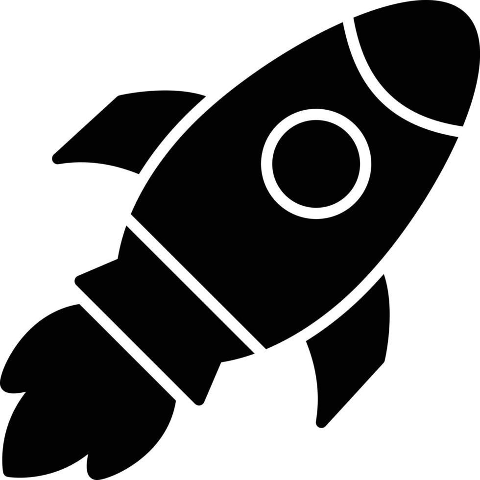 Spaceship Glyph Icon vector