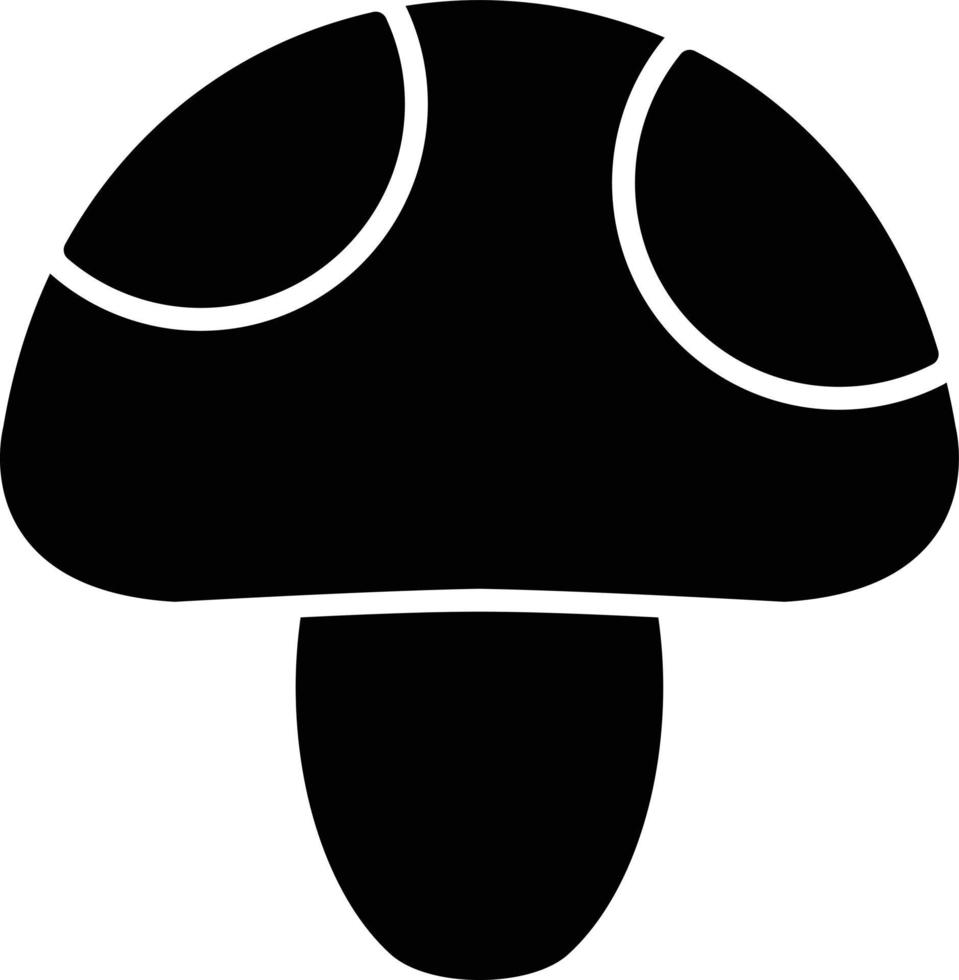 Mushroom Glyph Icon vector