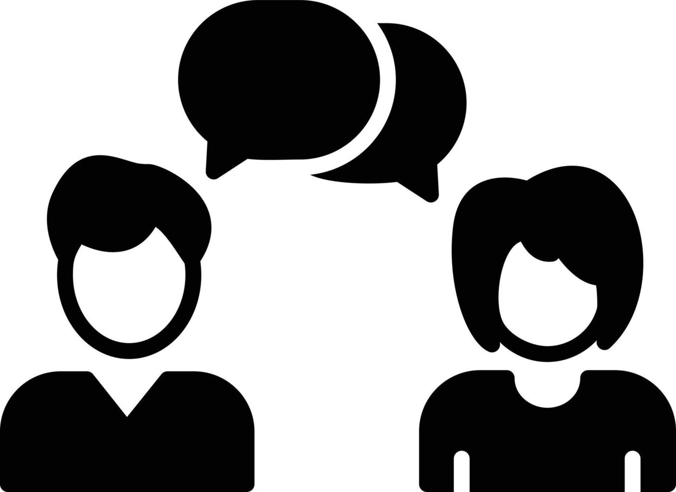 Conversation Glyph Icon vector