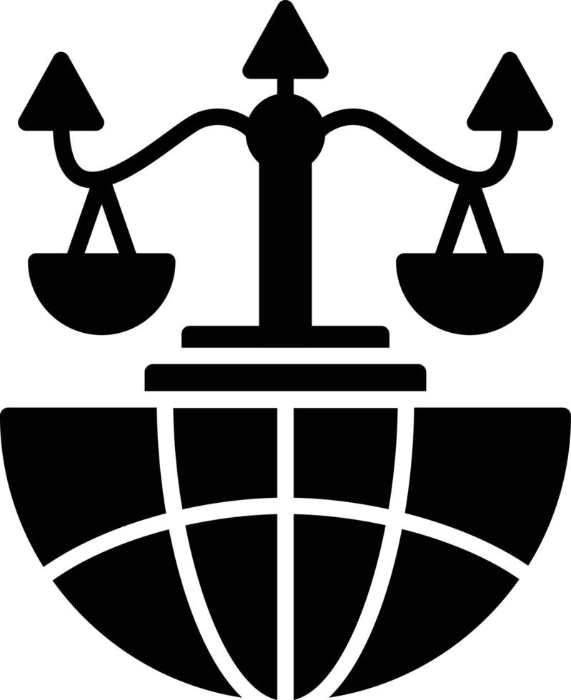 International Law Glyph Icon vector