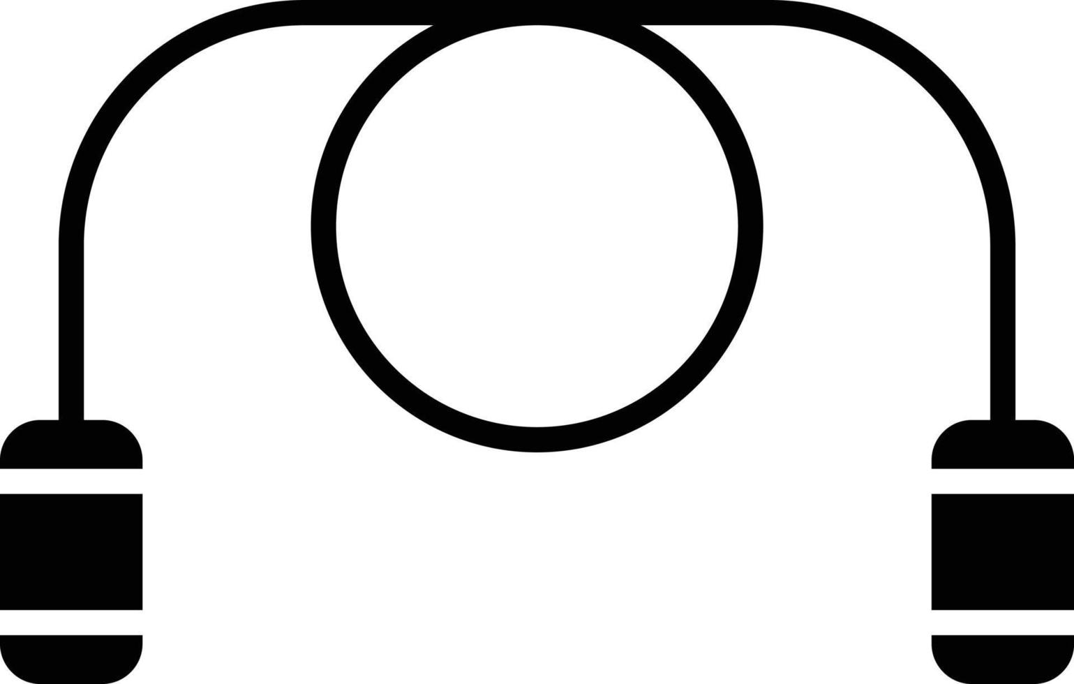 Jumping Rope Glyph Icon vector
