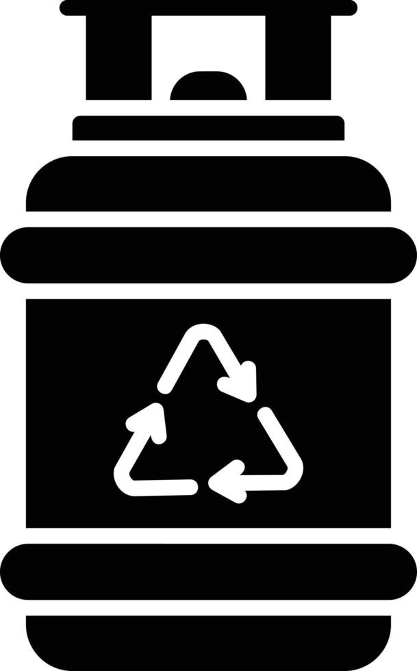 Gas Cylinder Glyph Icon vector