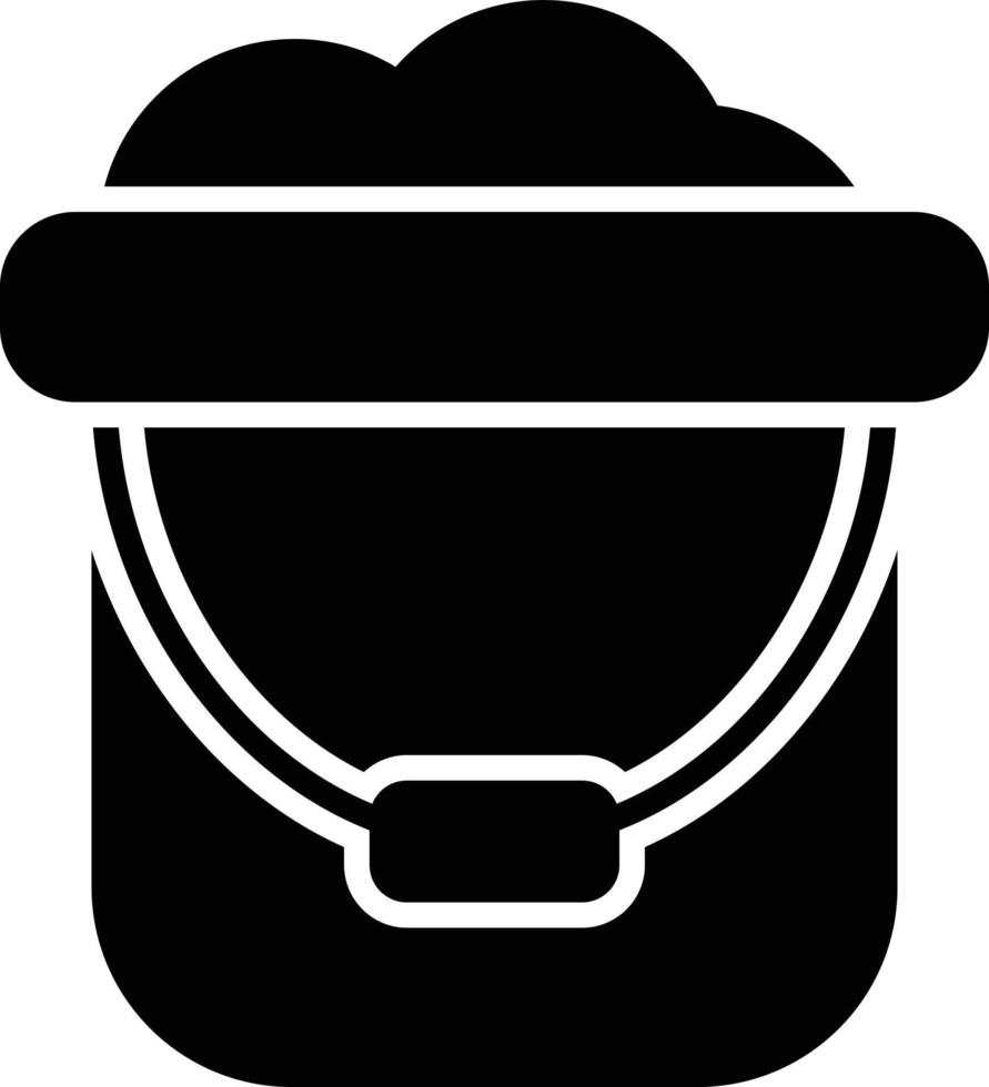 Bucket Glyph Icon vector