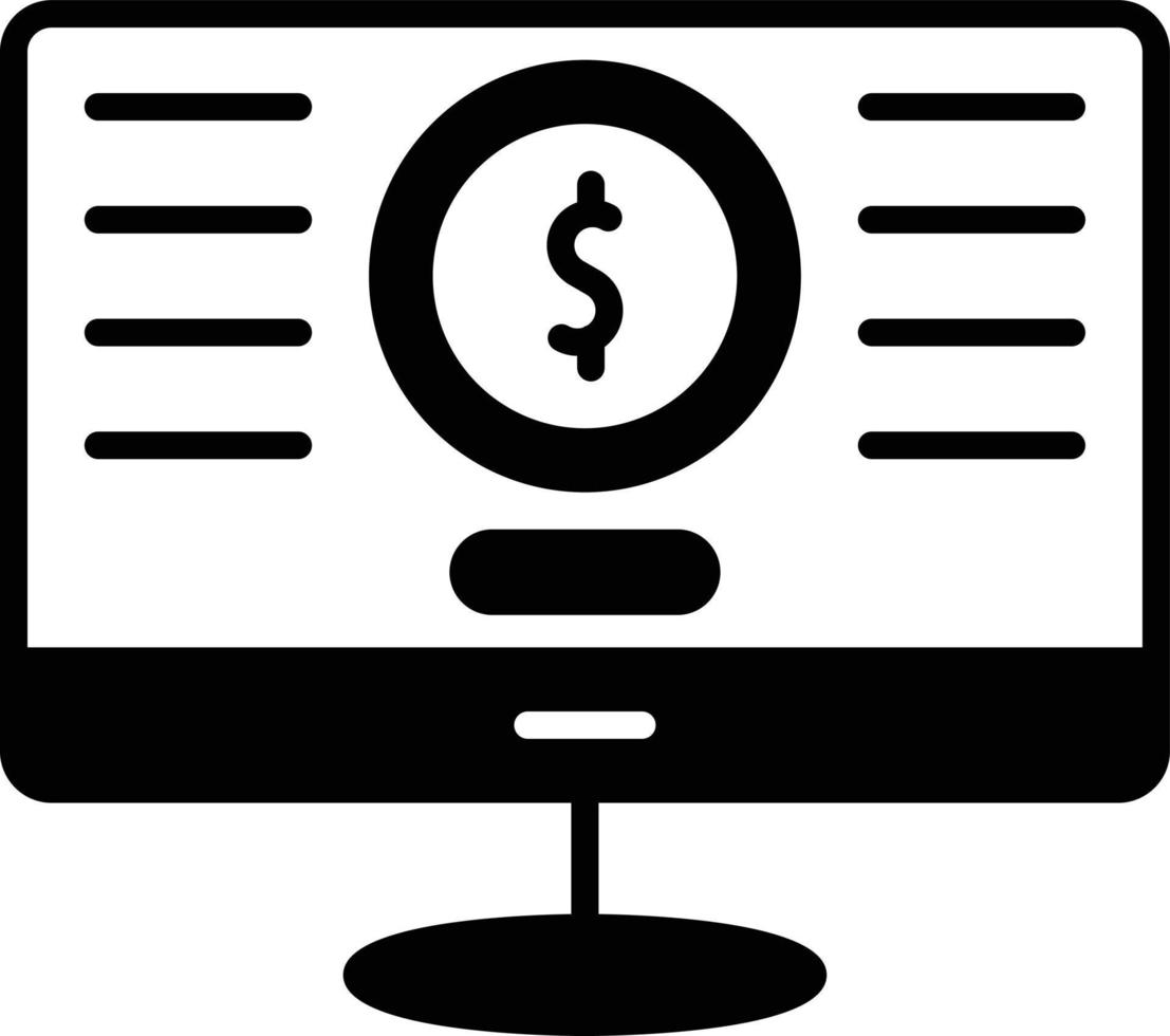 Online Donation Glyph Icon vector
