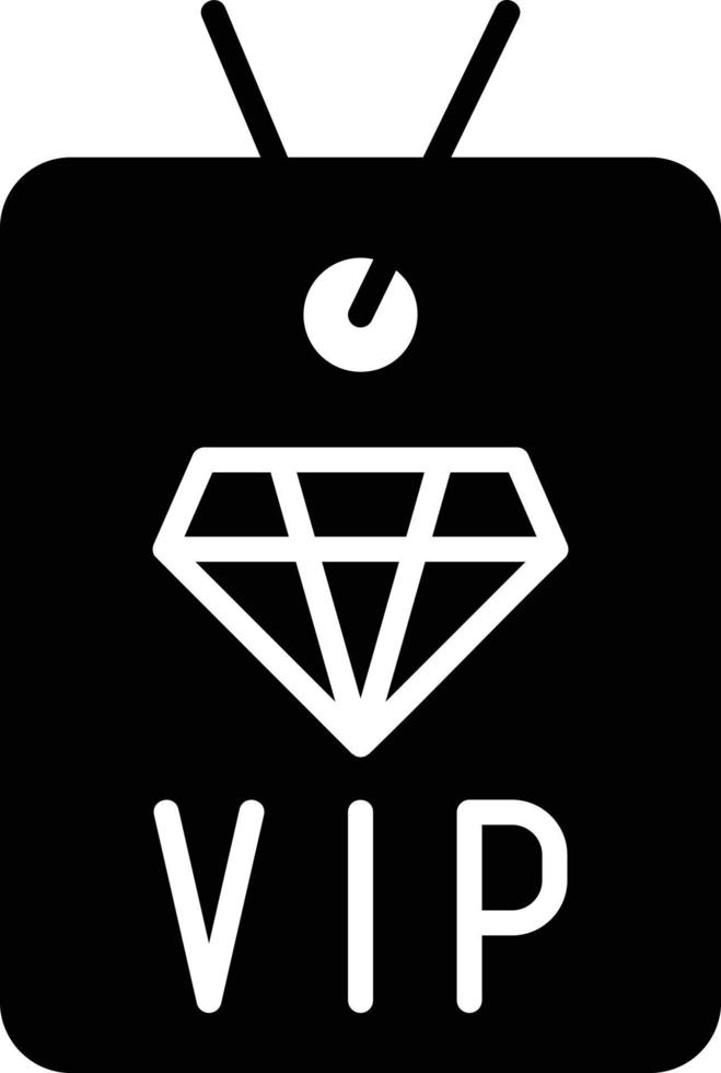 Vip Privilege Glyph Icon vector