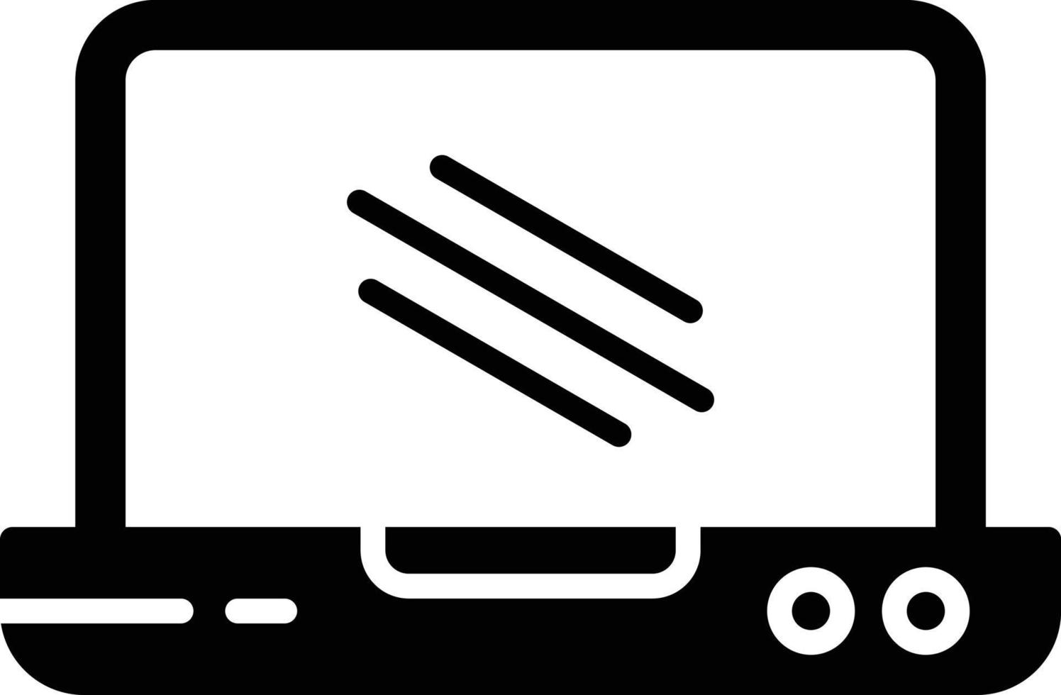 Laptop Glyph Icon vector