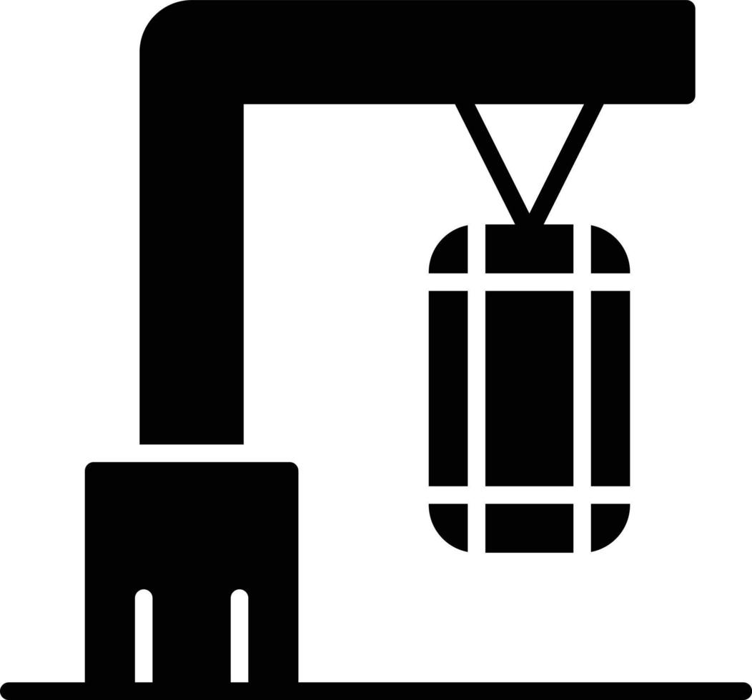 Punching Bag Glyph Icon vector