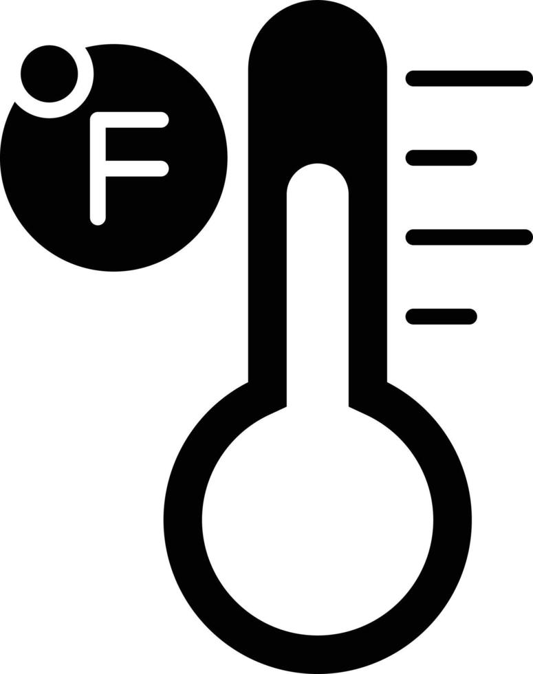 icono de glifo farenheit vector