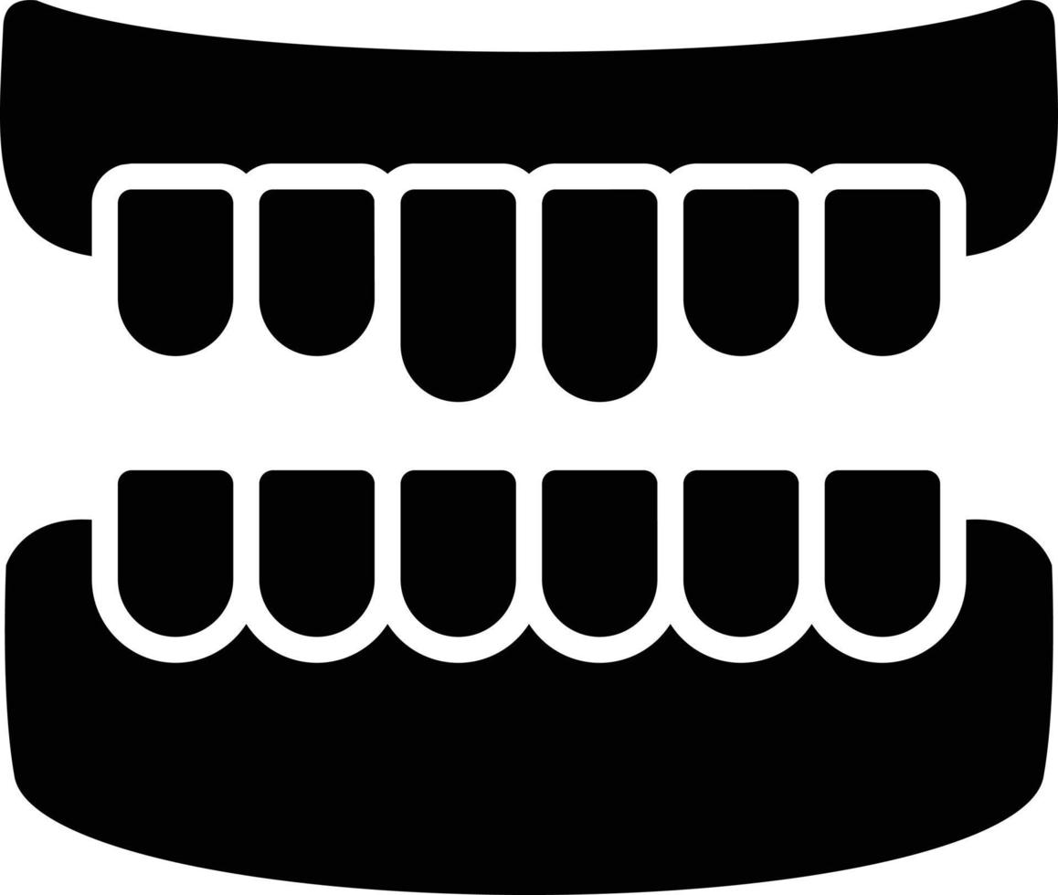 Denture Glyph Icon vector