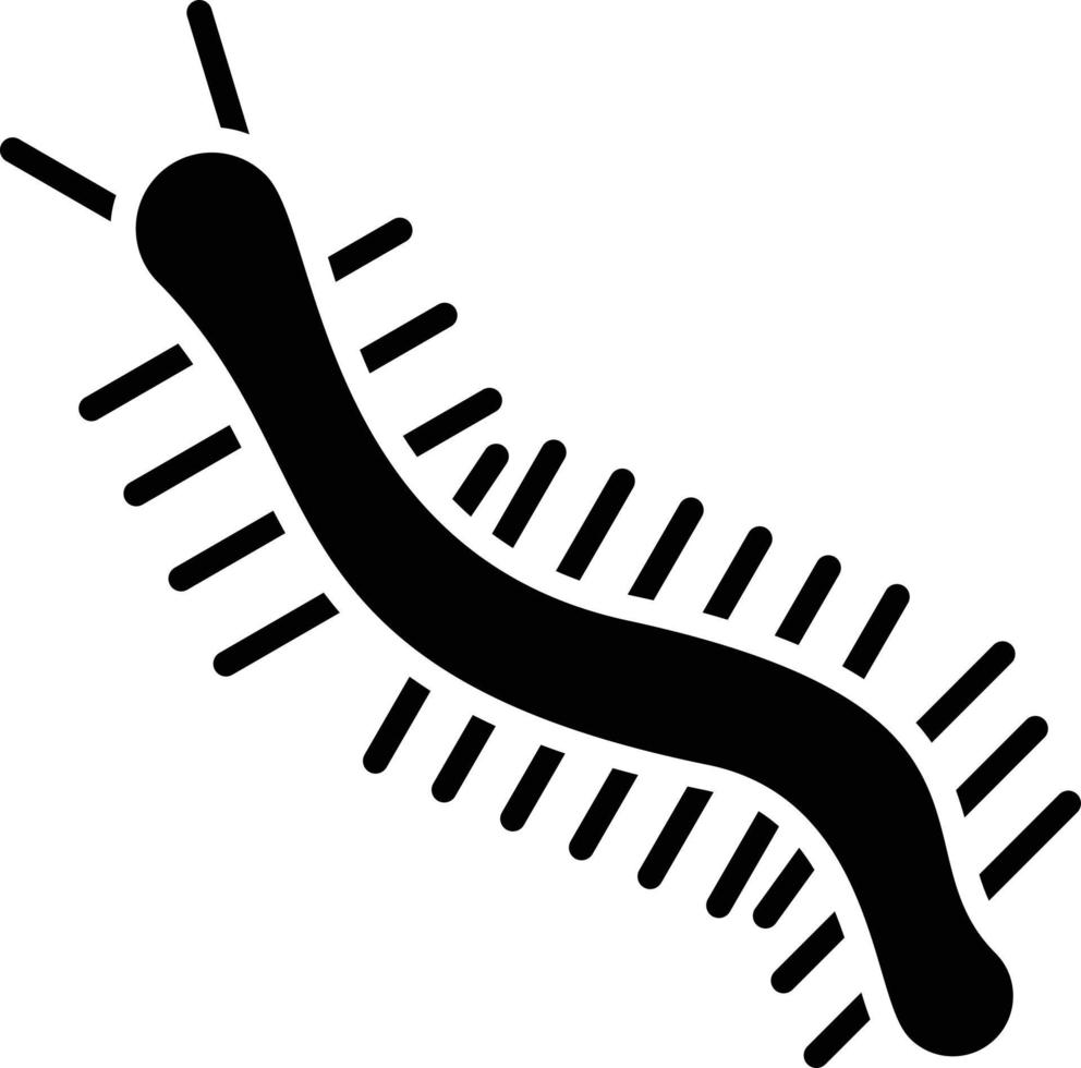 Centipede Glyph Icon vector