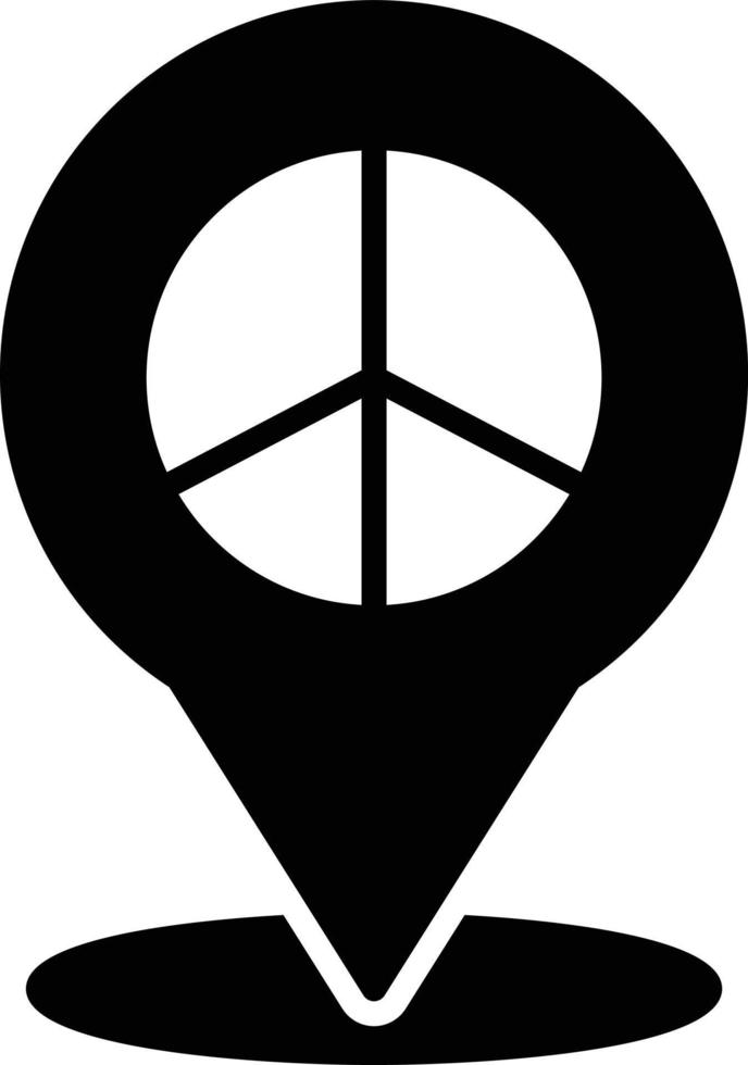 Peace Location Glyph Icon vector