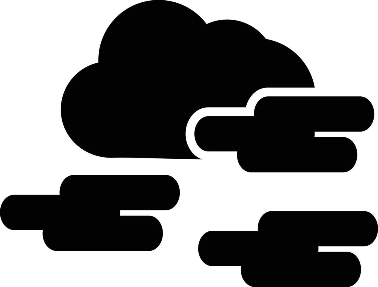 icono de glifo de niebla vector