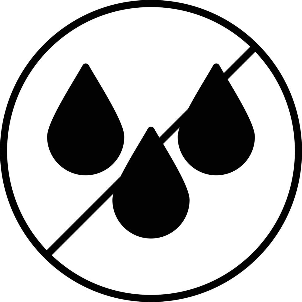 No Water Glyph Icon vector