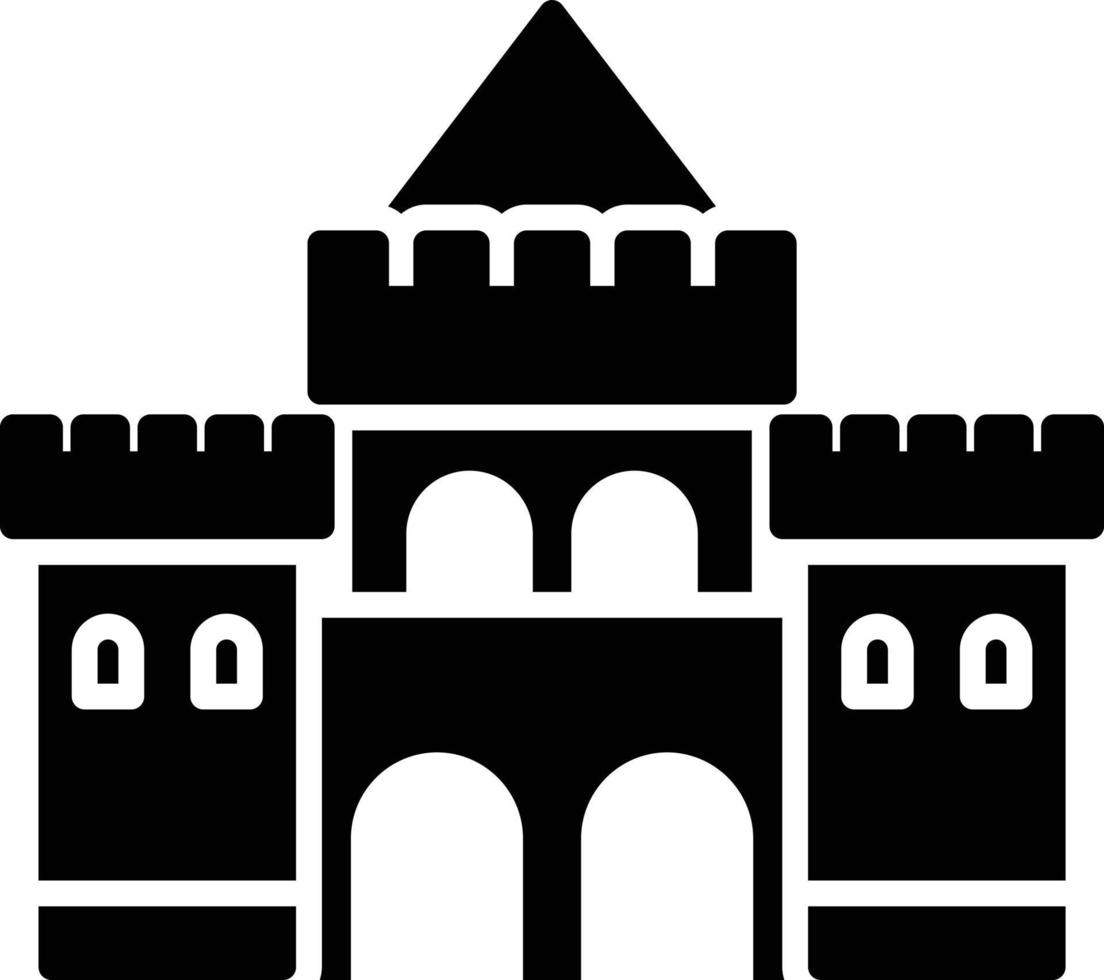 Palace Glyph Icon vector