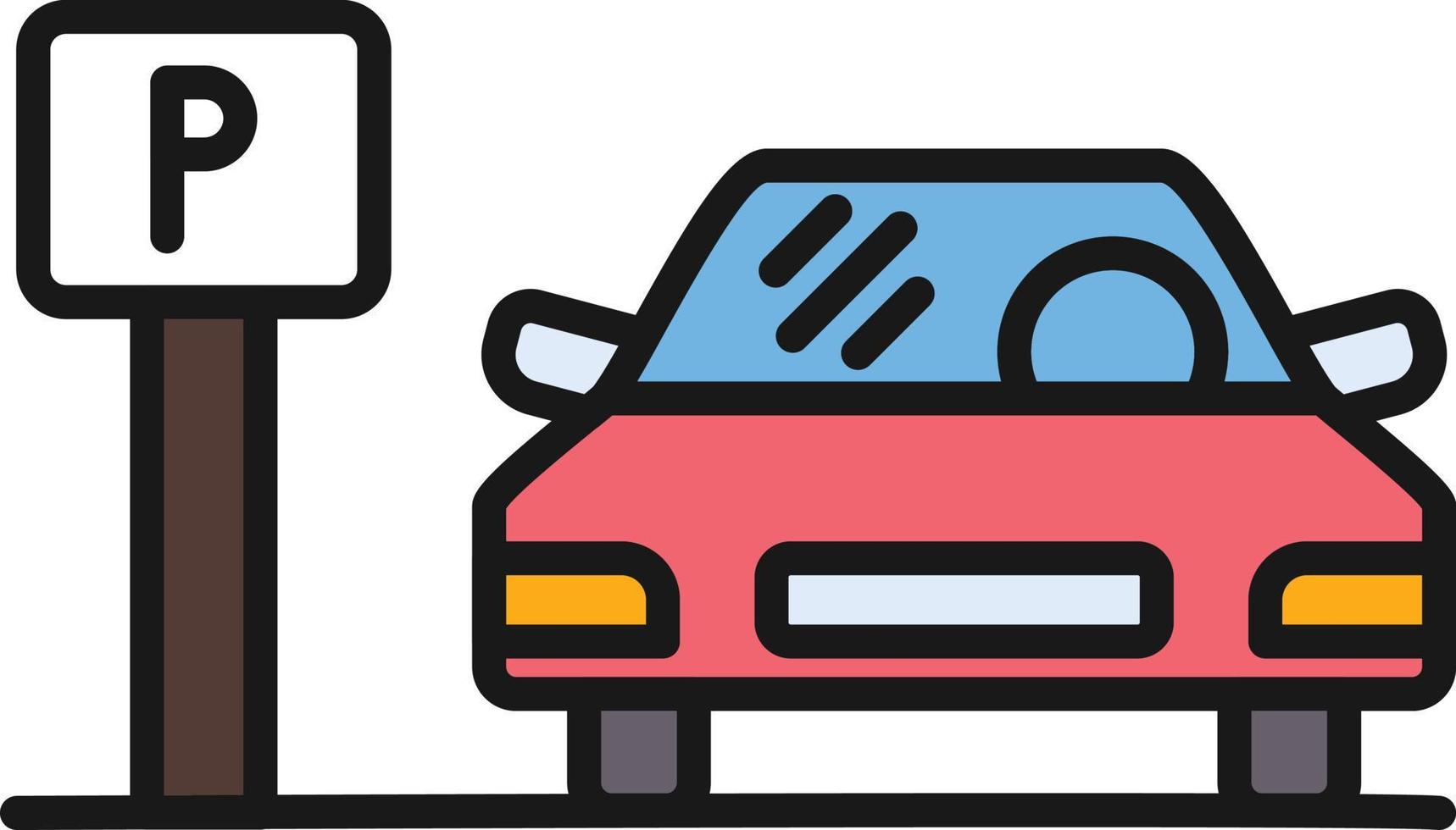 20 - Parking Lot Glyph Icon vector