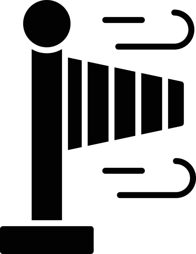 Wind Sign Glyph Icon vector