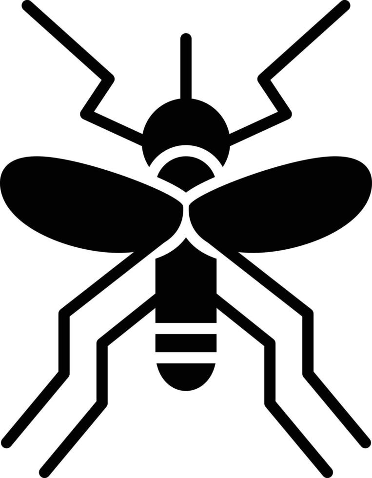 icono de glifo de mosquito vector